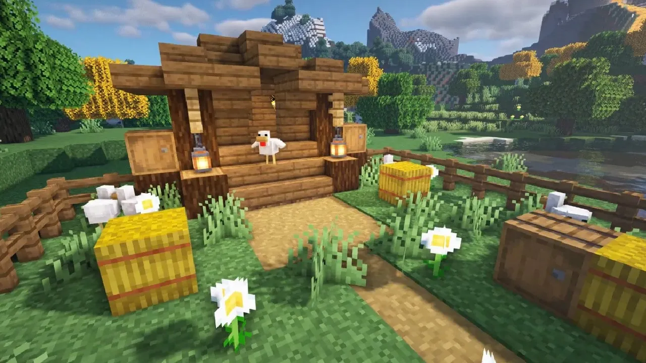 54218 minecraft chicken coop chickens
