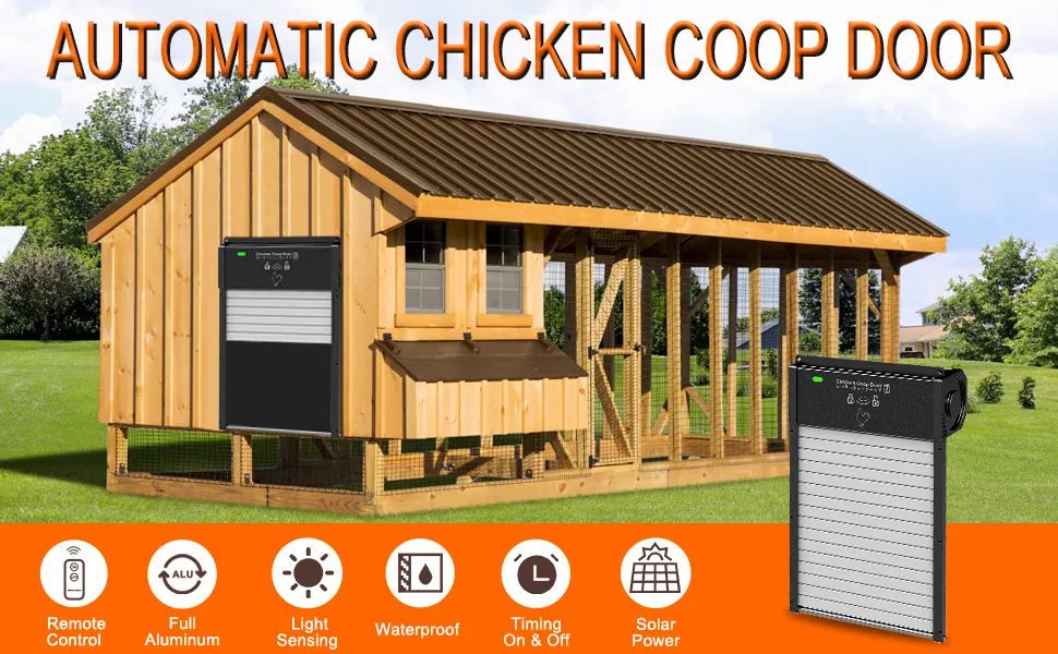 54240 automatic chicken coop door timer function