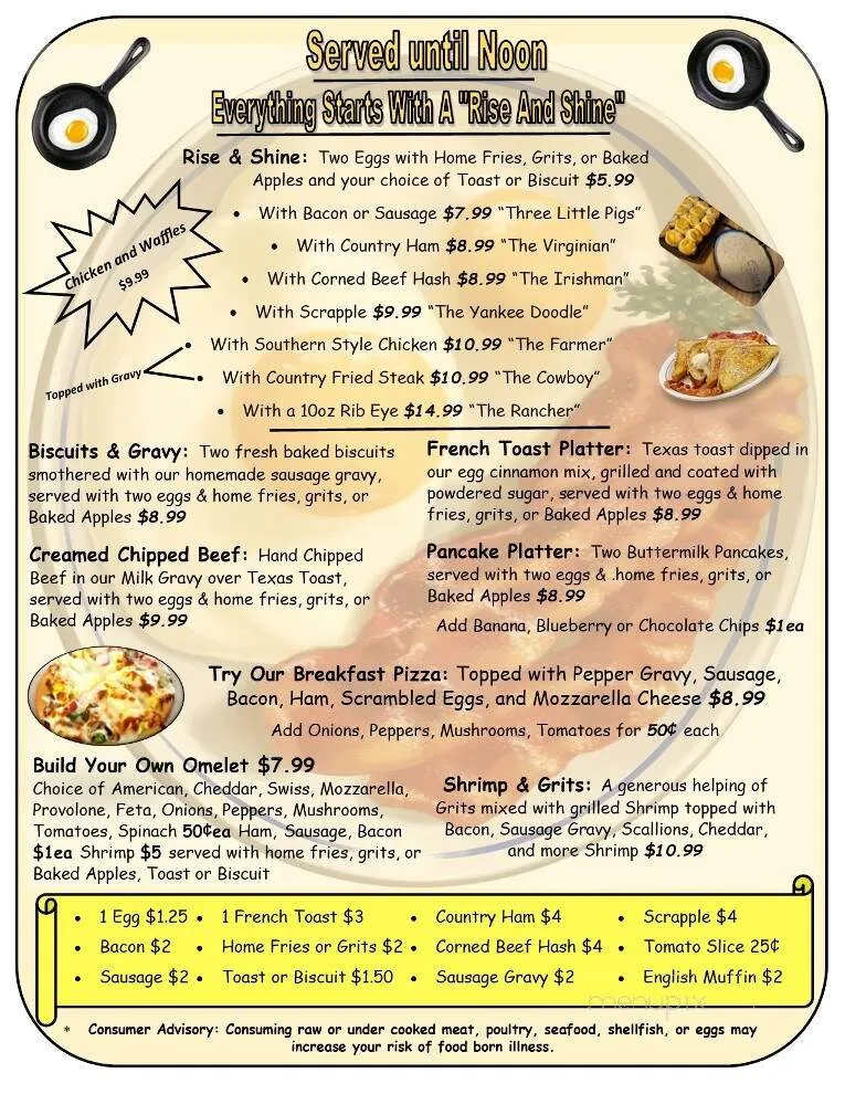 54247 chicken menu board