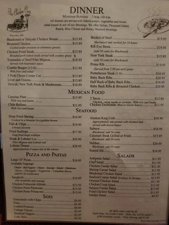 54251 chicken coop menu planning