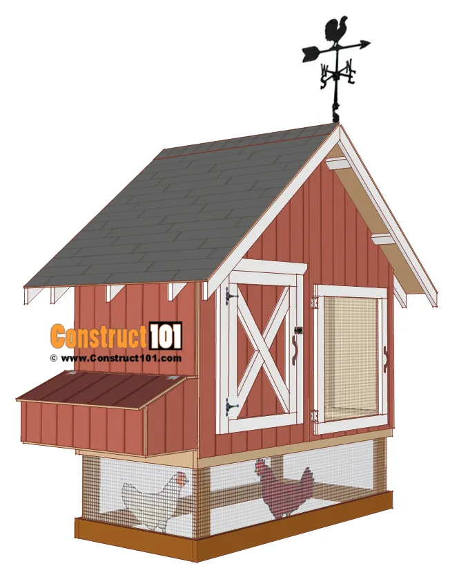 54269 a frame chicken coop
