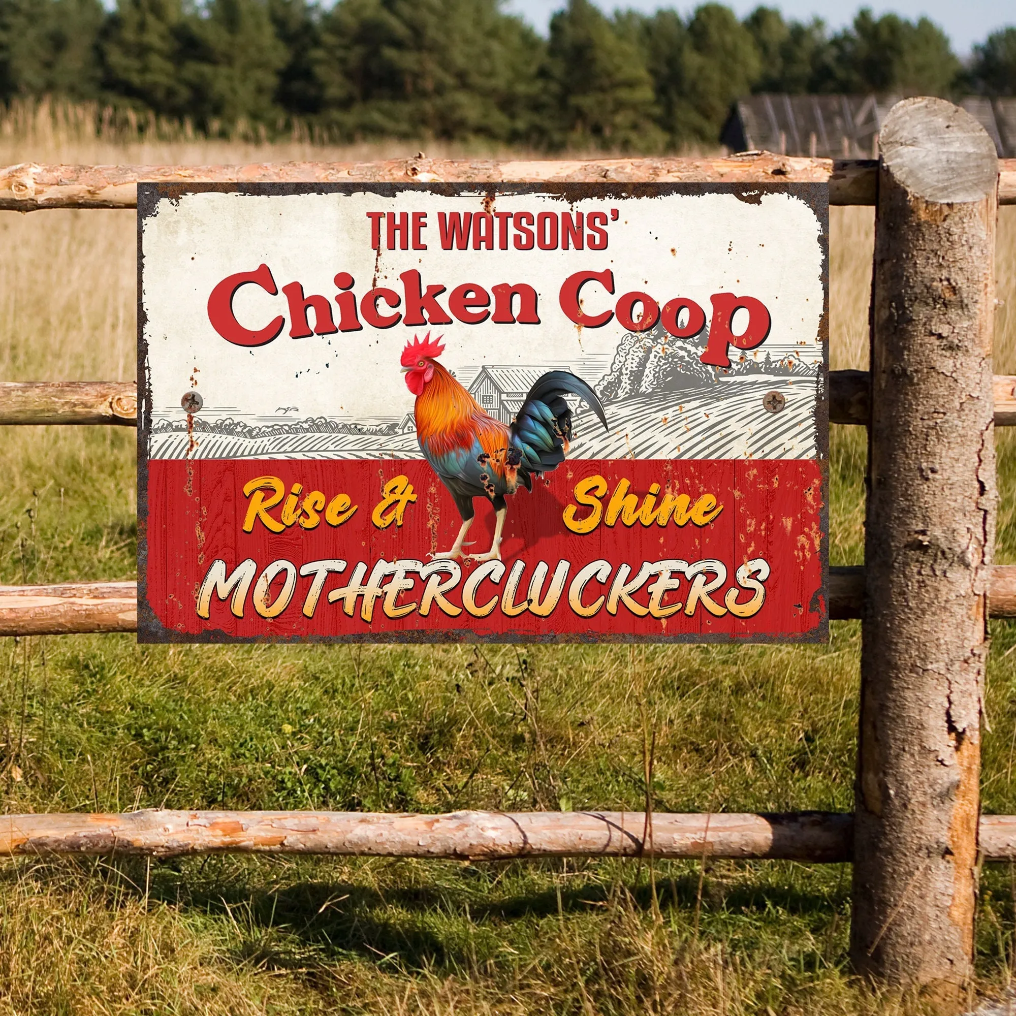 54312 custom chicken coop sign