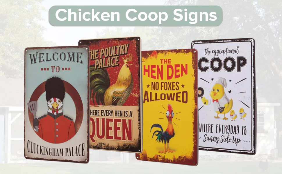 54314 metal chicken coop sign
