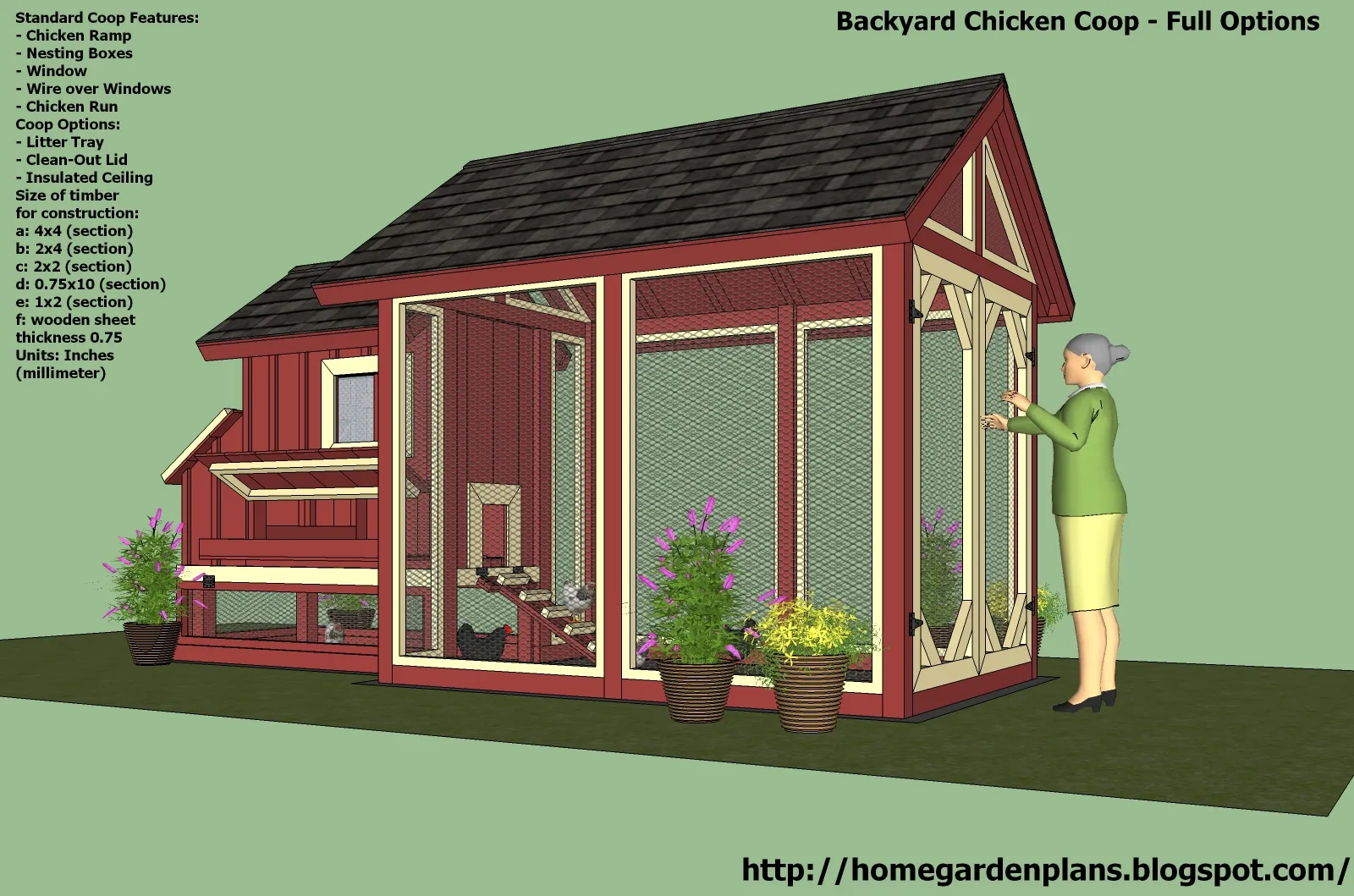 54326 walk in chicken coop