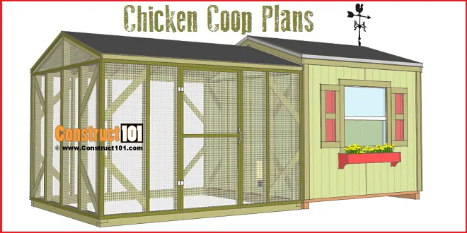 54400 modern chicken coop