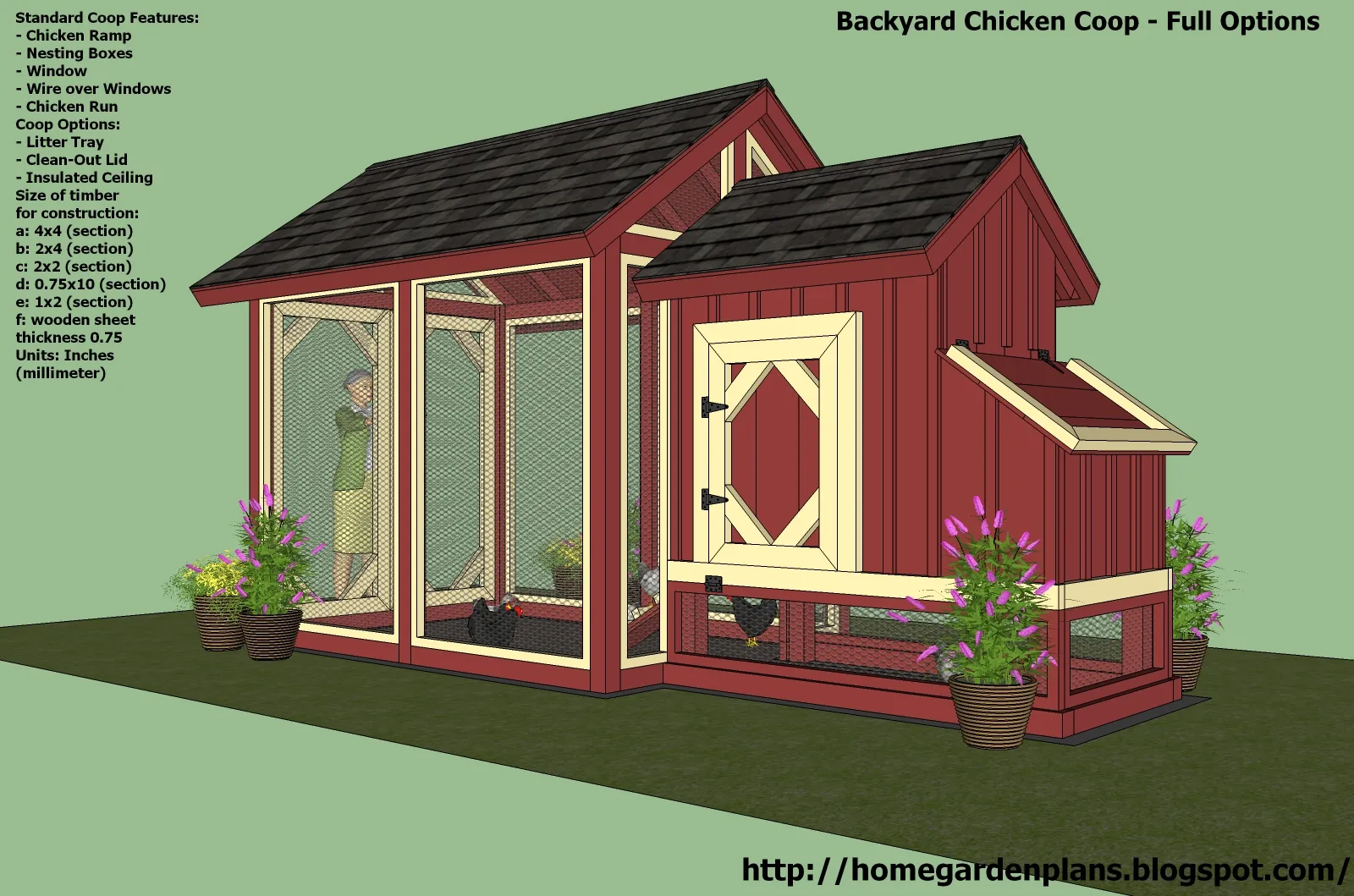 54463 a frame chicken coop