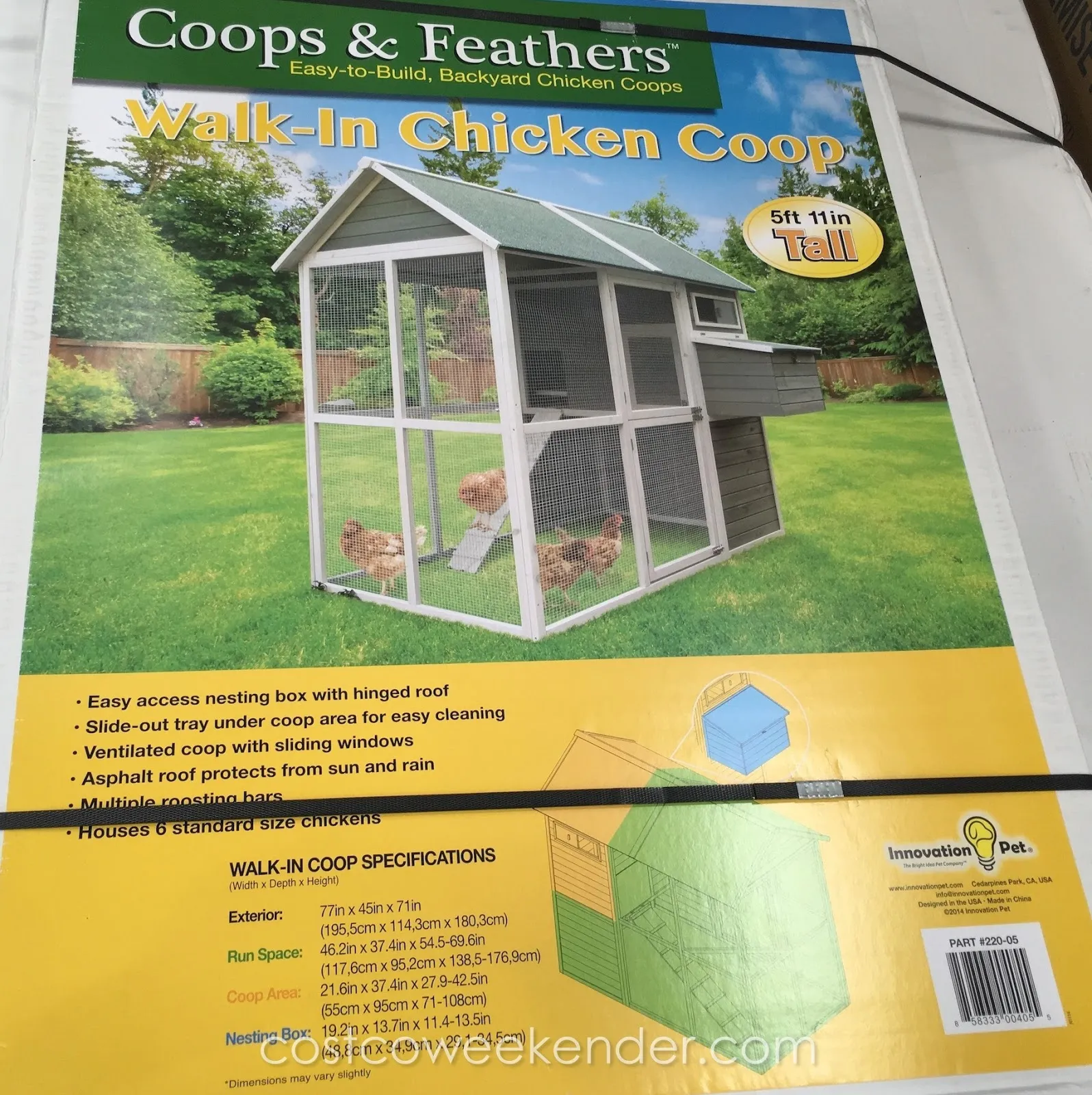 54474 costco chicken coop size