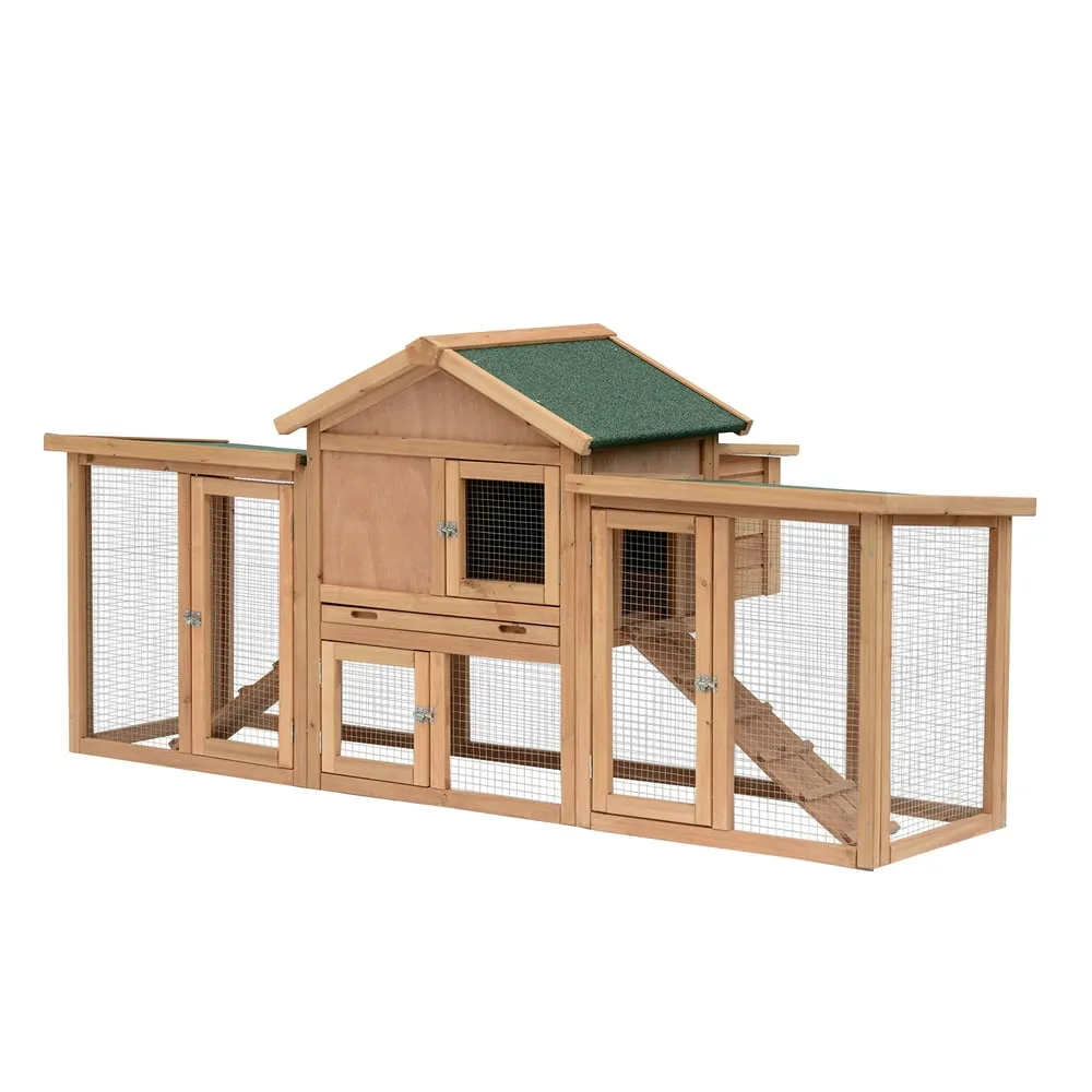 54503 pawhut chicken coop wood metal